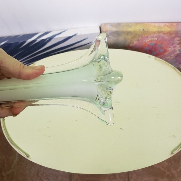 Vintage Milky White Tall Flower Boho Decorative Vase - Picture 9 of 9